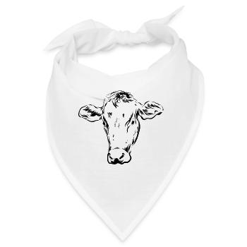 Kuh Kühe - Bandana - Weiß - Vorne