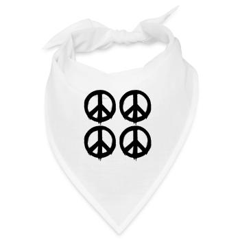Weltfrieden, Frieden, Weltfrieden Hoodies, Welterbse - Bandana - Weiß - Vorne