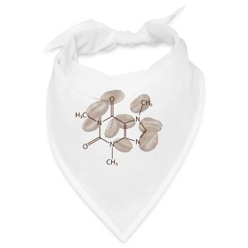 Strukturformel Koffein - Bandana - Weiß - Vorne