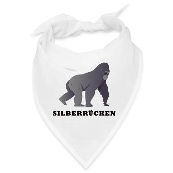Silberrücken | Gorilla - Bandana - Weiß - Vorne