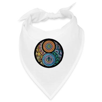 Yin Yang, Yin Yang Symbol, Yin Yang Design - Bandana - Weiß - Vorne