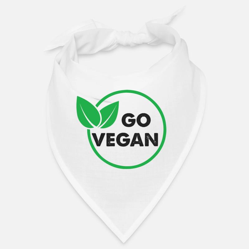 Go Vegan - Bandana - blanc