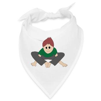 Yoga pose die Schildkröte - Bandana - Weiß - Vorne