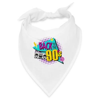 Back to the 90 es Ghettoblaster - Bandana - Weiß - Vorne