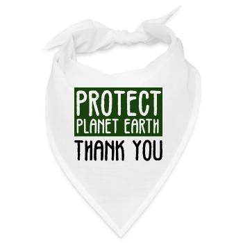 schützt planet Erde danke - Bandana - Weiß - Vorne