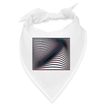 Wellen Psychedelisch Trippy - Bandana - Weiß - Vorne