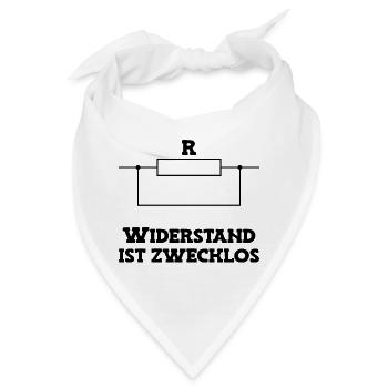 Widerstand ist zwecklos - Bandana - Weiß - Vorne