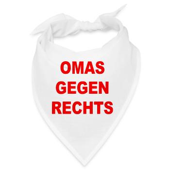 omas gegen rechts - Bandana - Weiß - Vorne