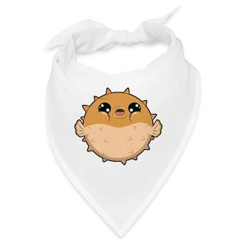 Kugelfisch - Bandana - Weiß - Vorne