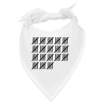 90 Geburtstag Strichliste - 90 Jahre alt - Bandana - Weiß - Vorne