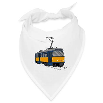 T4D Straßenbahn T4D-MT Strassenbahn Geschenk - Bandana - Weiß - Vorne