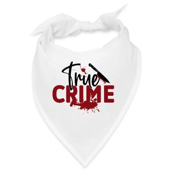 True Crime Krimi Podcasts - Bandana - Weiß - Vorne