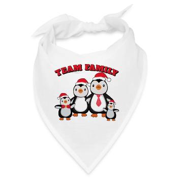 team family pinguin familie weihnachten nadelbaum - Bandana - Weiß - Vorne