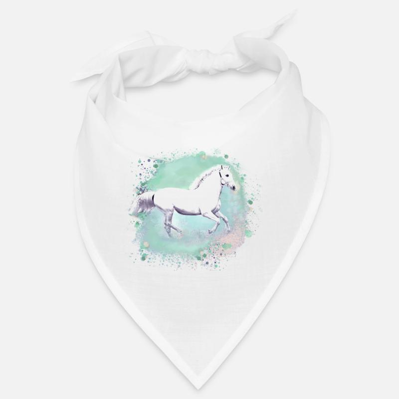 Moisissure,,cheval blanc, cheval, peinture,vert Bandana