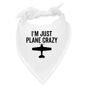 Ich bin einfach nur flugzeugverrückt - Bandana - Weiß - Vorne