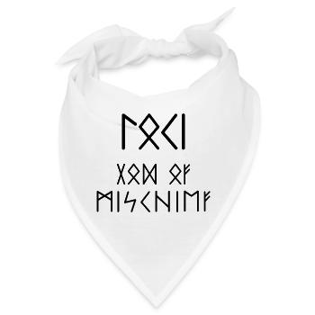 Loki God of Mischief Runes Design - Bandana - Weiß - Vorne