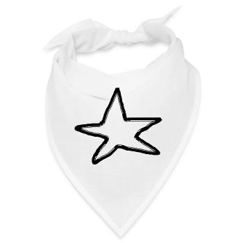 Sterne Glitzer Sternchen Vektor gezeichnet 1 - Bandana - Weiß - Vorne
