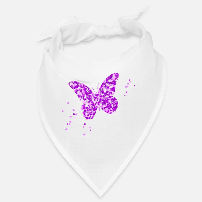 Schmetterling - Bandana - Weiß