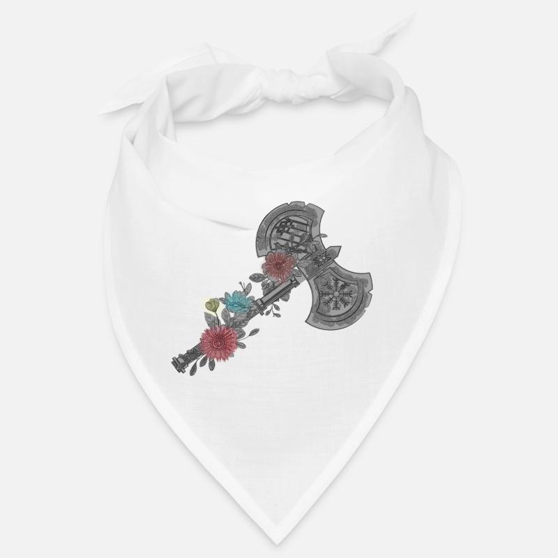 Vikings celtiques avec fleurs Double Axe Design Bandana
