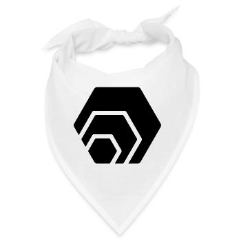Hex Token Cryptowährung Coin schwarzes logo - Bandana - Weiß - Vorne