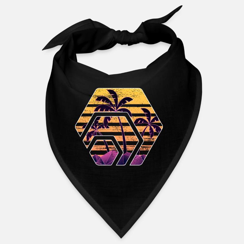 Hex token sunset, hex palm beach sunset Bandana