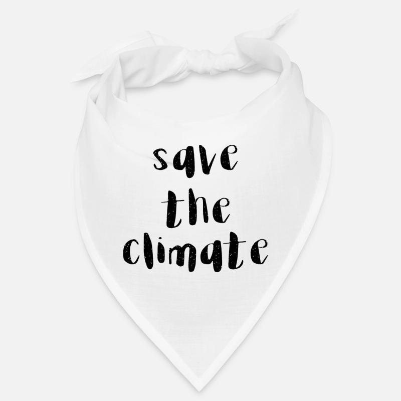 rettet das Klima save climate Schrift Spruch Bandana
