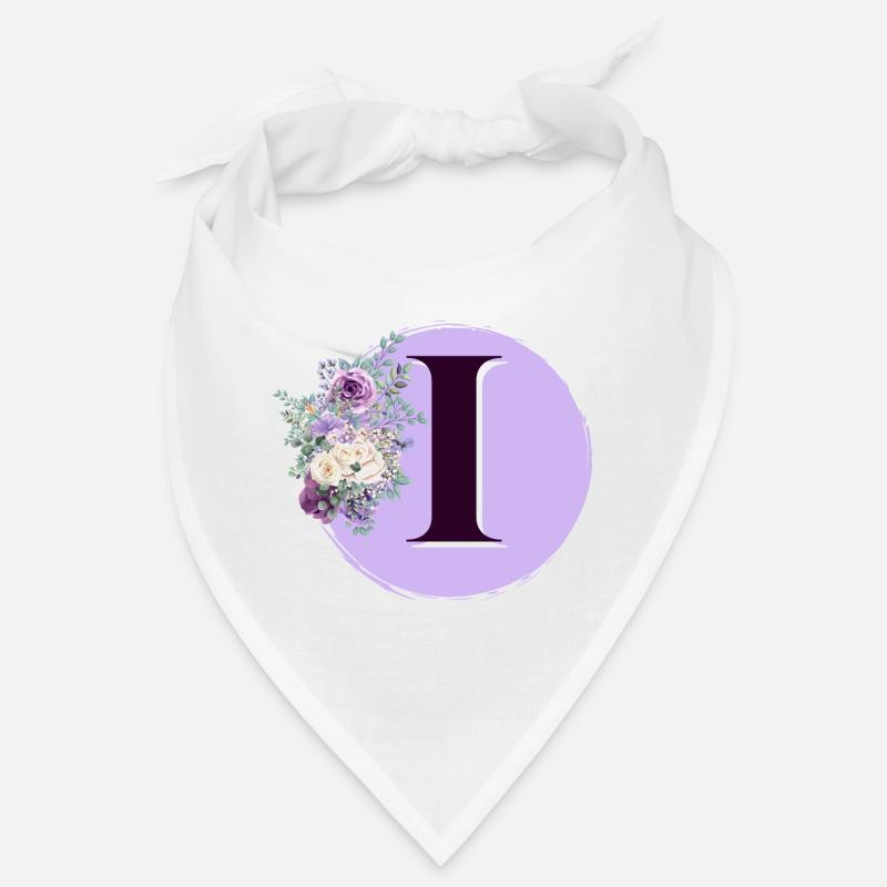 Buchstabe I Blumenkrone Bandana