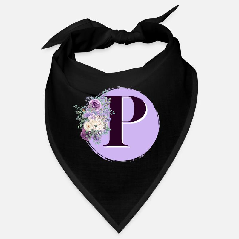 Buchstabe P Blumenkrone Bandana