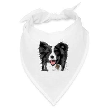 Border Collie - Bandana - Weiß - Vorne
