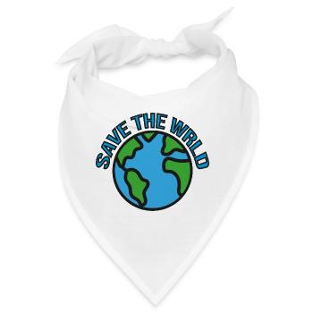 Save the WRLD - Bandana - Weiß - Vorne