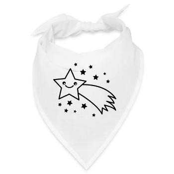 Sternschnuppe - Bandana - Weiß - Vorne