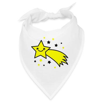 Sternschnuppe - Bandana - Weiß - Vorne