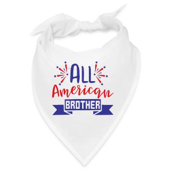 All american Brother - Bandana - Weiß - Vorne