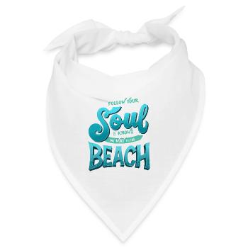 Beach Vibes. Happiness. - Bandana - Weiß - Vorne