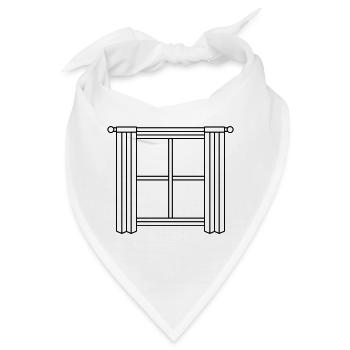 Fenster Holz Vorhang Design - Bandana - Weiß - Vorne