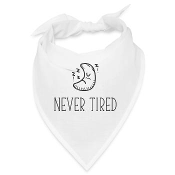 Never Tired Mond zzz - Bandana - Weiß - Vorne