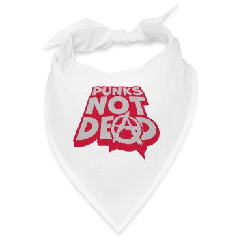 punks not dead Zitat - Bandana - Weiß - Vorne