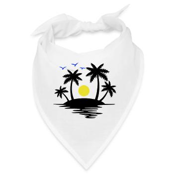 Insel Paradise - Bandana - Weiß - Vorne