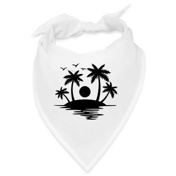 Insel Paradise - Bandana - Weiß - Vorne