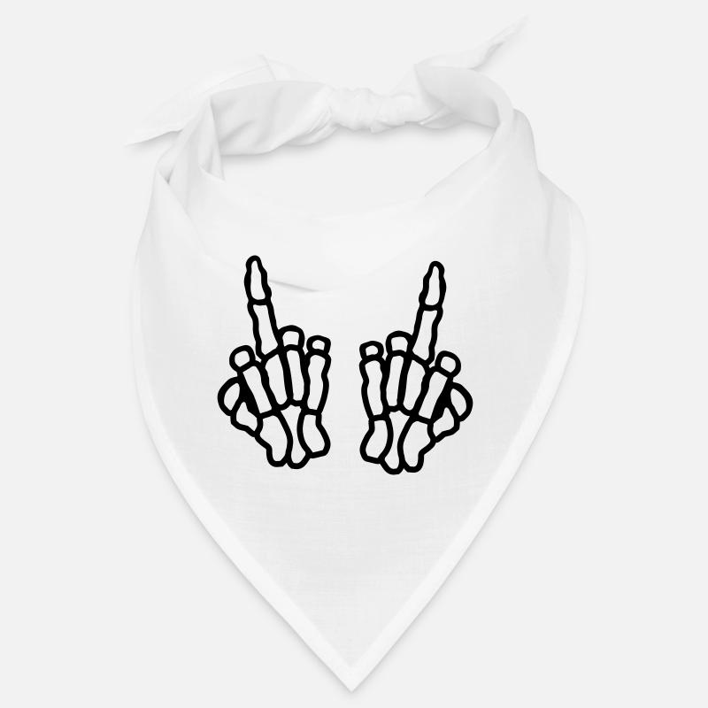 Bone 2 hands middle finger Bandana