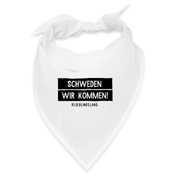 Auswandern nach Schweden Urlaub Reise Sprüche - Bandana - Weiß - Vorne