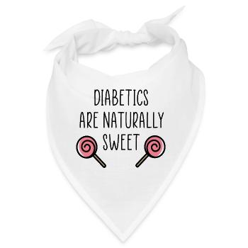 Diabetiker lustiges Zitat lollies - Bandana - Weiß - Vorne