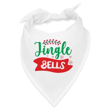 Jingle Bells - Weihnachtshumor - Bandana - Weiß - Vorne