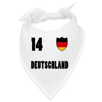 wm trikot 14 deutschland - Bandana - Weiß - Vorne