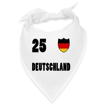 wm trikot 25 deutschland - Bandana - Weiß - Vorne