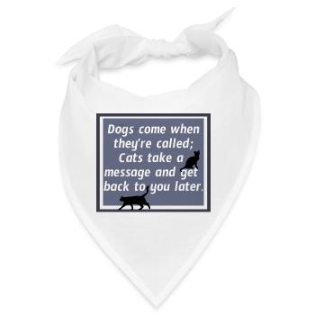 I love clothes / Cats take a message - Bandana - Weiß - Vorne