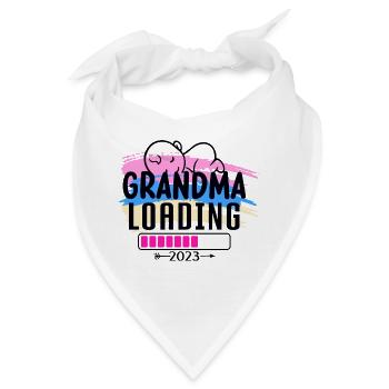 Werdende Oma, Oma loading 2023 Großmutter - Bandana - Weiß - Vorne