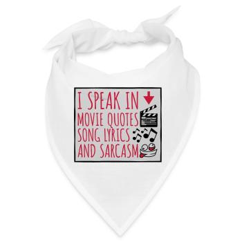 speak lyrics and sarcasm - Bandana - Weiß - Vorne