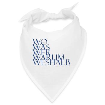 Fragen über Fragen - Bandana - Weiß - Vorne