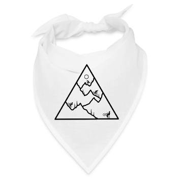 MTB Lifestyle - Mountain Triangel - Bandana - Weiß - Vorne